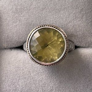 EFFY Lemon Citrine Sterling Silver & 18K Gold Ring